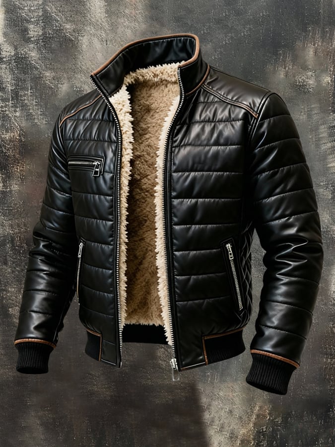 Brunon | Quilted Jacket with Sherpa Lining