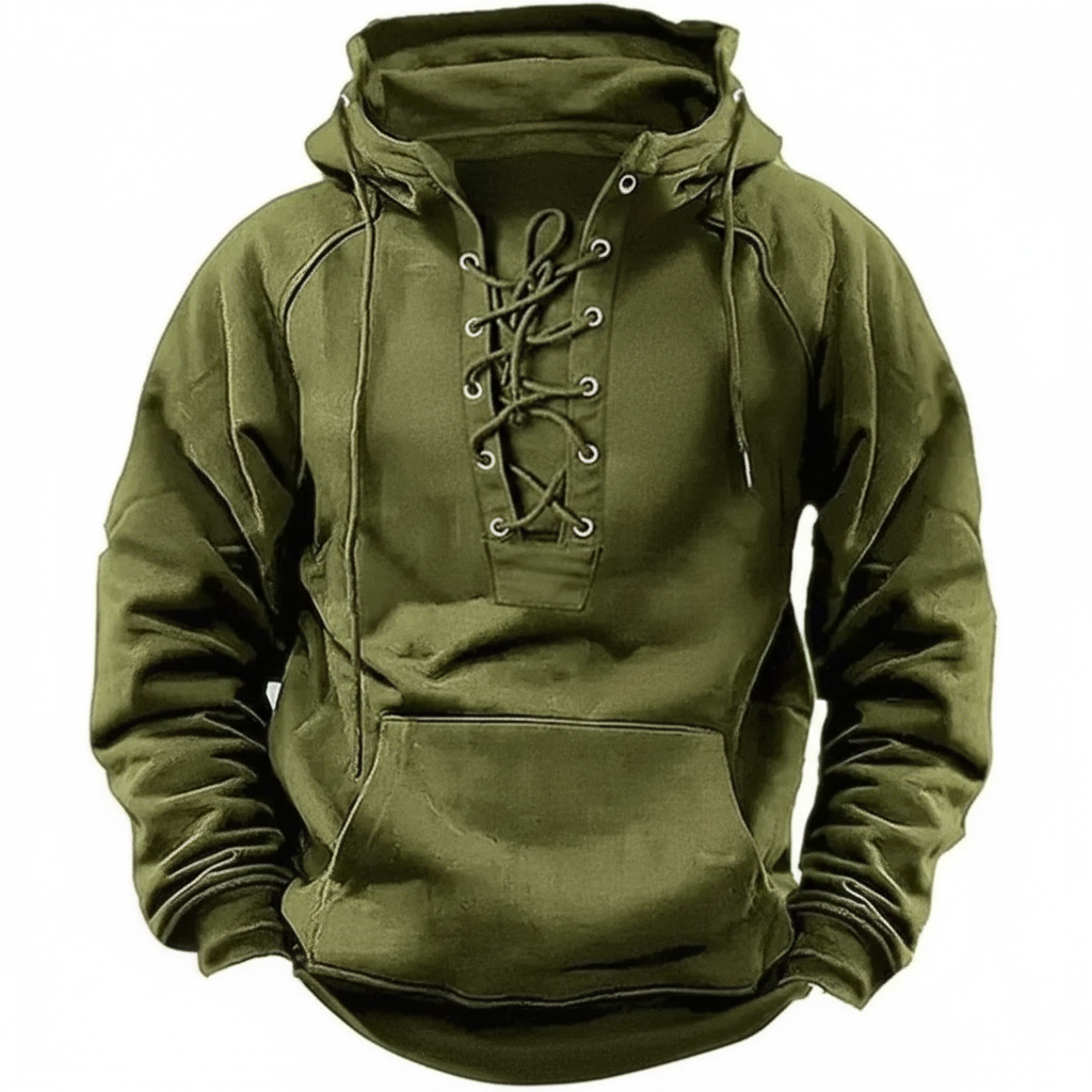 Dawson | Retro Lace-Up Hoodie