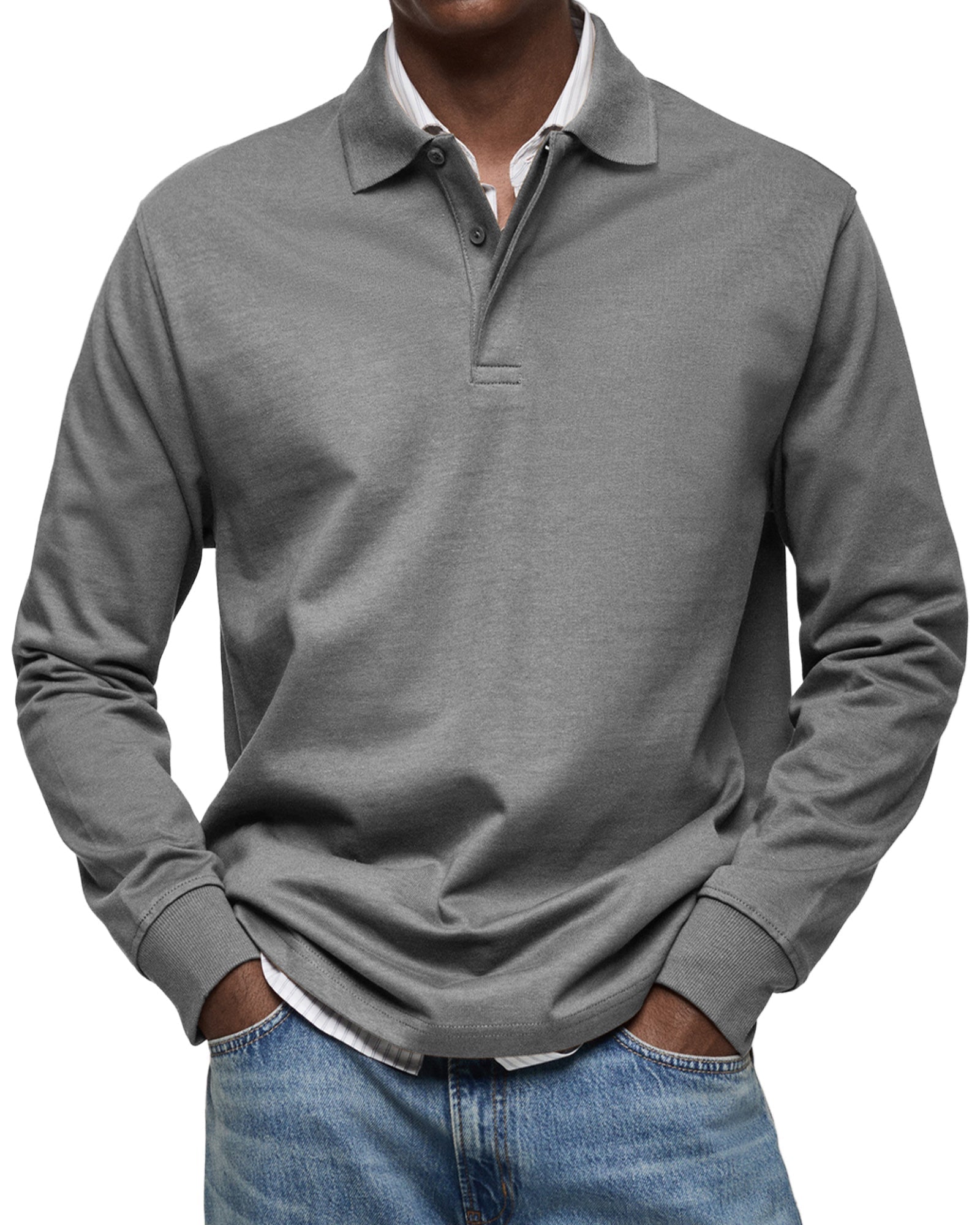 Ashton | Luxury Long-sleeved Polo Shirt