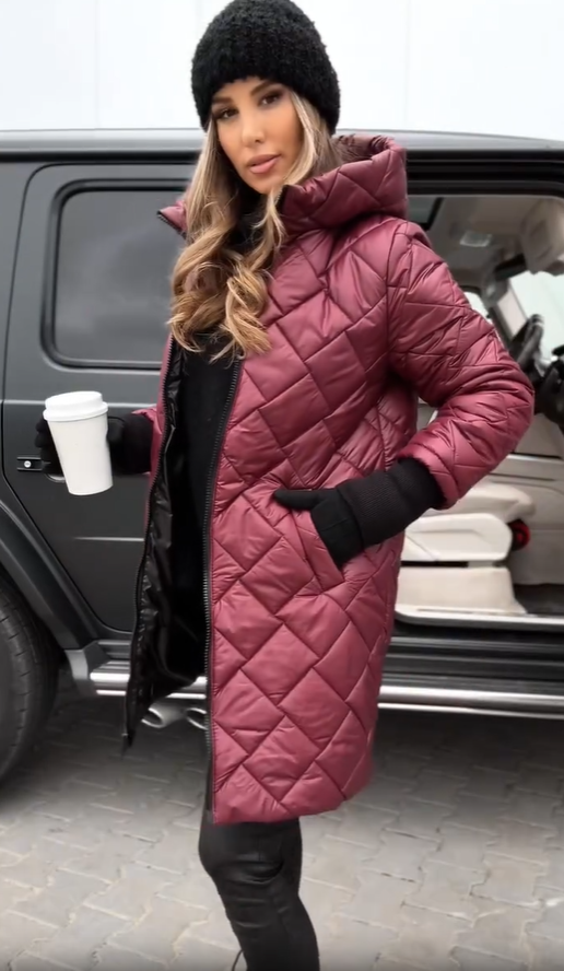 Bogna – Elegant Quilted Hooded Winter Parka