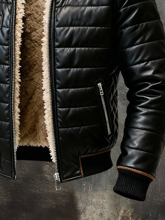 Brunon | Quilted Jacket with Sherpa Lining