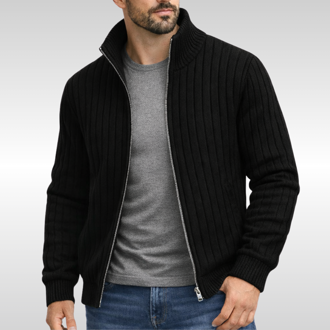 Bryan | Classic Zip-Front Ribbed Jacket