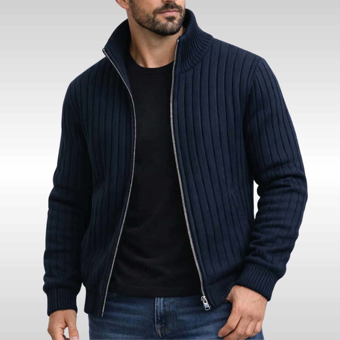 Bryan | Classic Zip-Front Ribbed Jacket