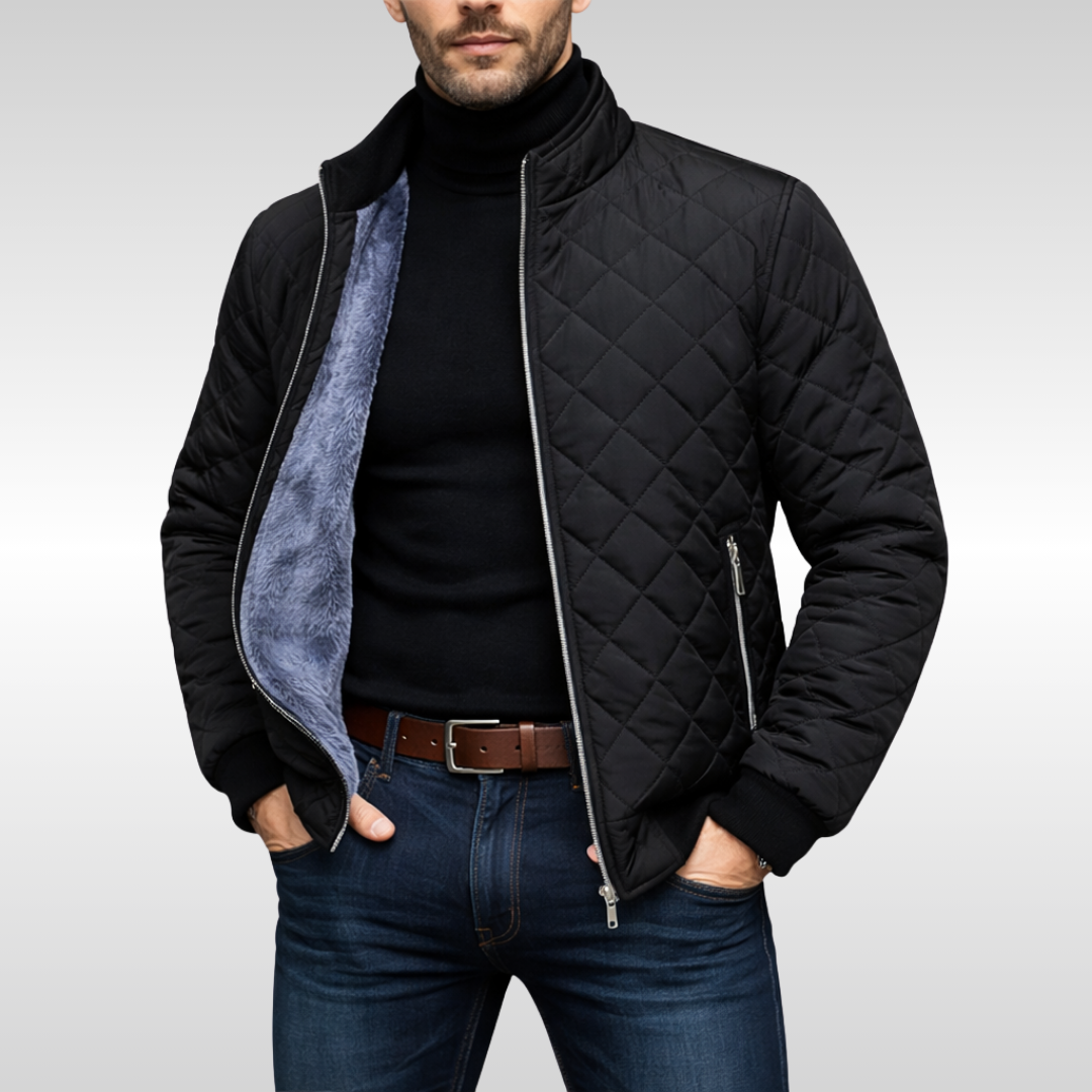 Liam | Elegant Quilted Zip-Front Jacket