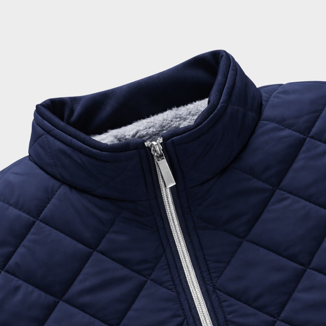 Liam | Elegant Quilted Zip-Front Jacket