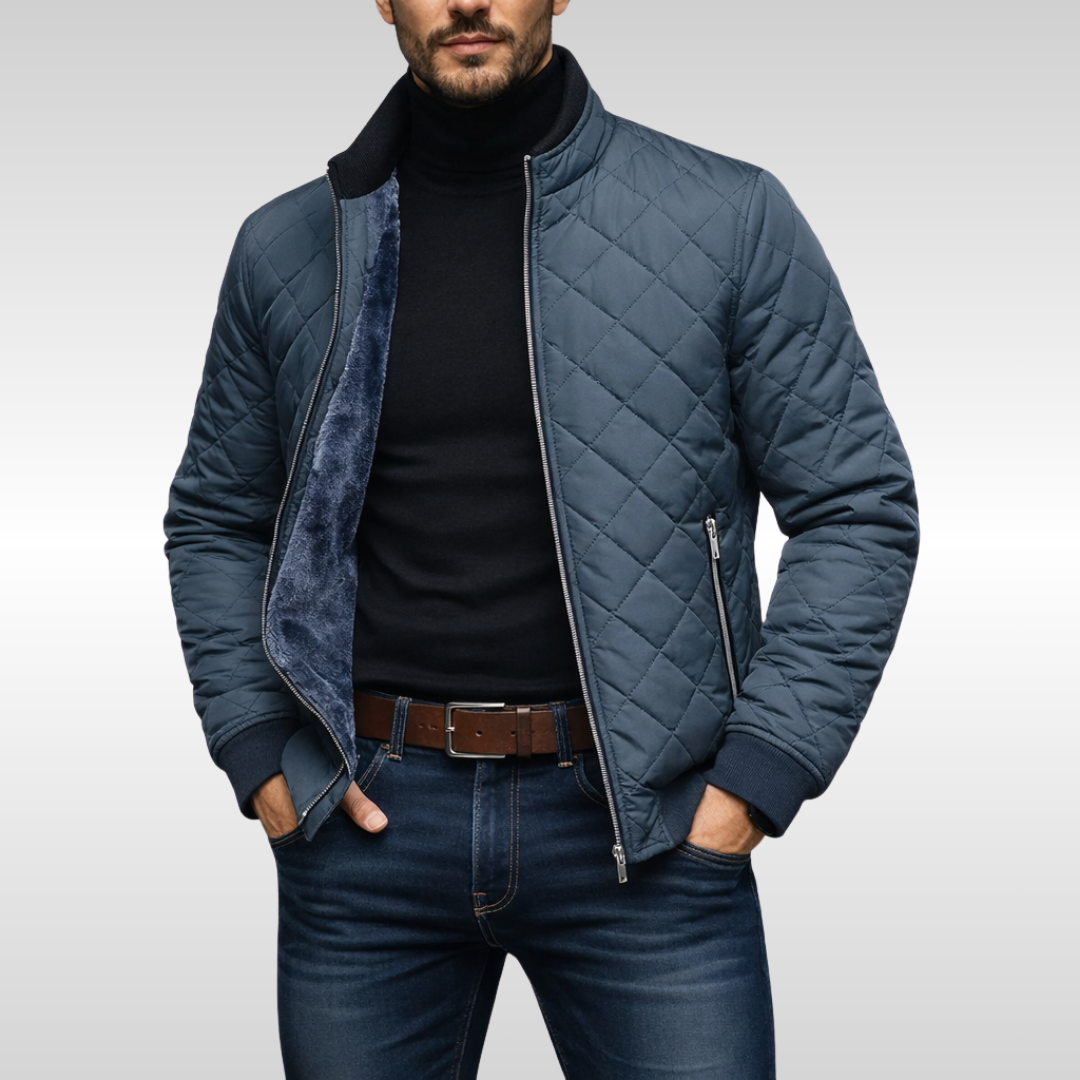 Liam | Elegant Quilted Zip-Front Jacket