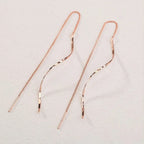Long Earrings with Wavy Design