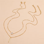 Vintage Necklace Set with Gold Pendant