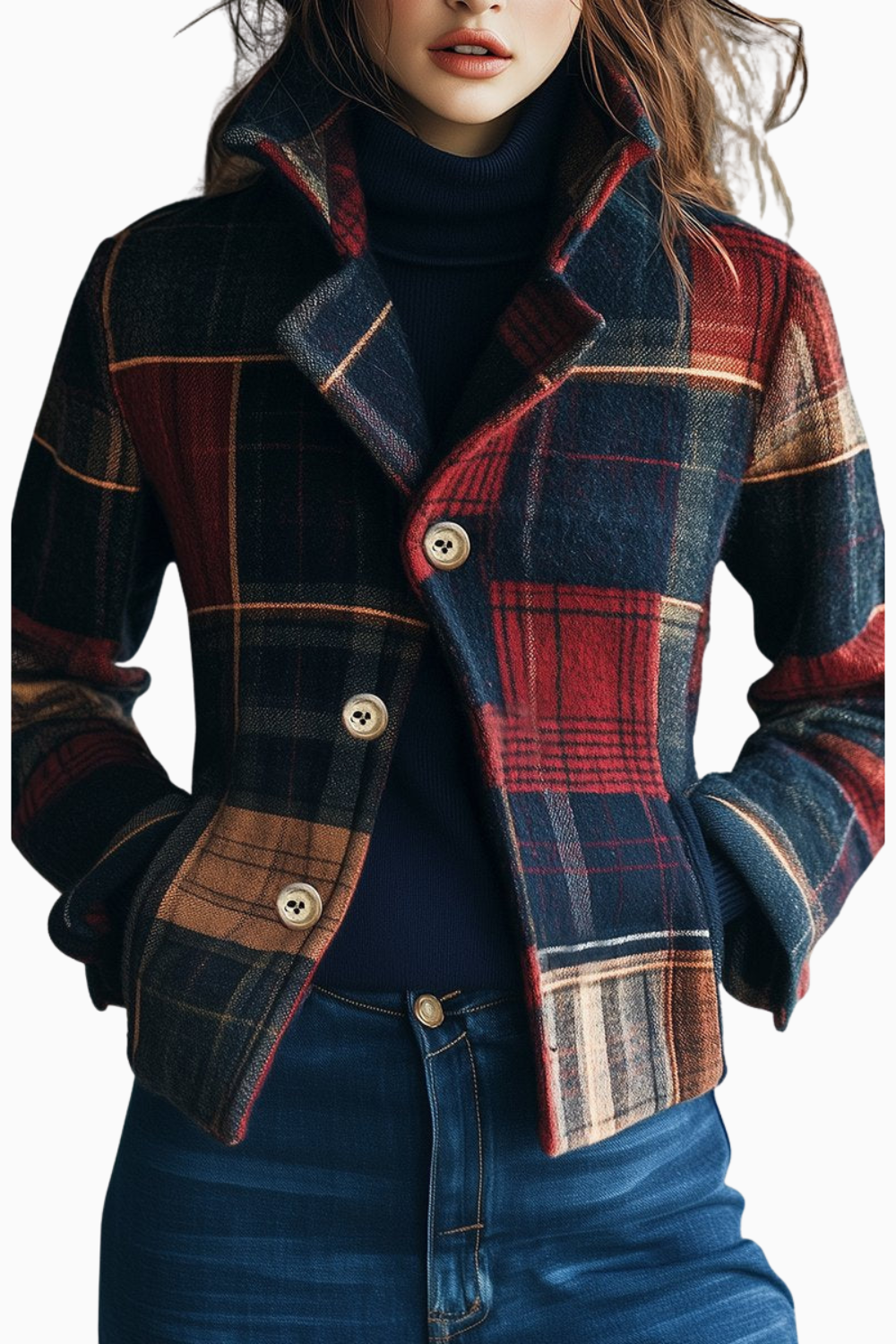 Joyce | Plaid Pattern Jacket