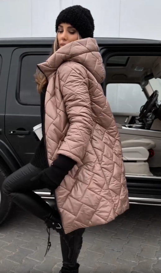 Bogna – Elegant Quilted Hooded Winter Parka