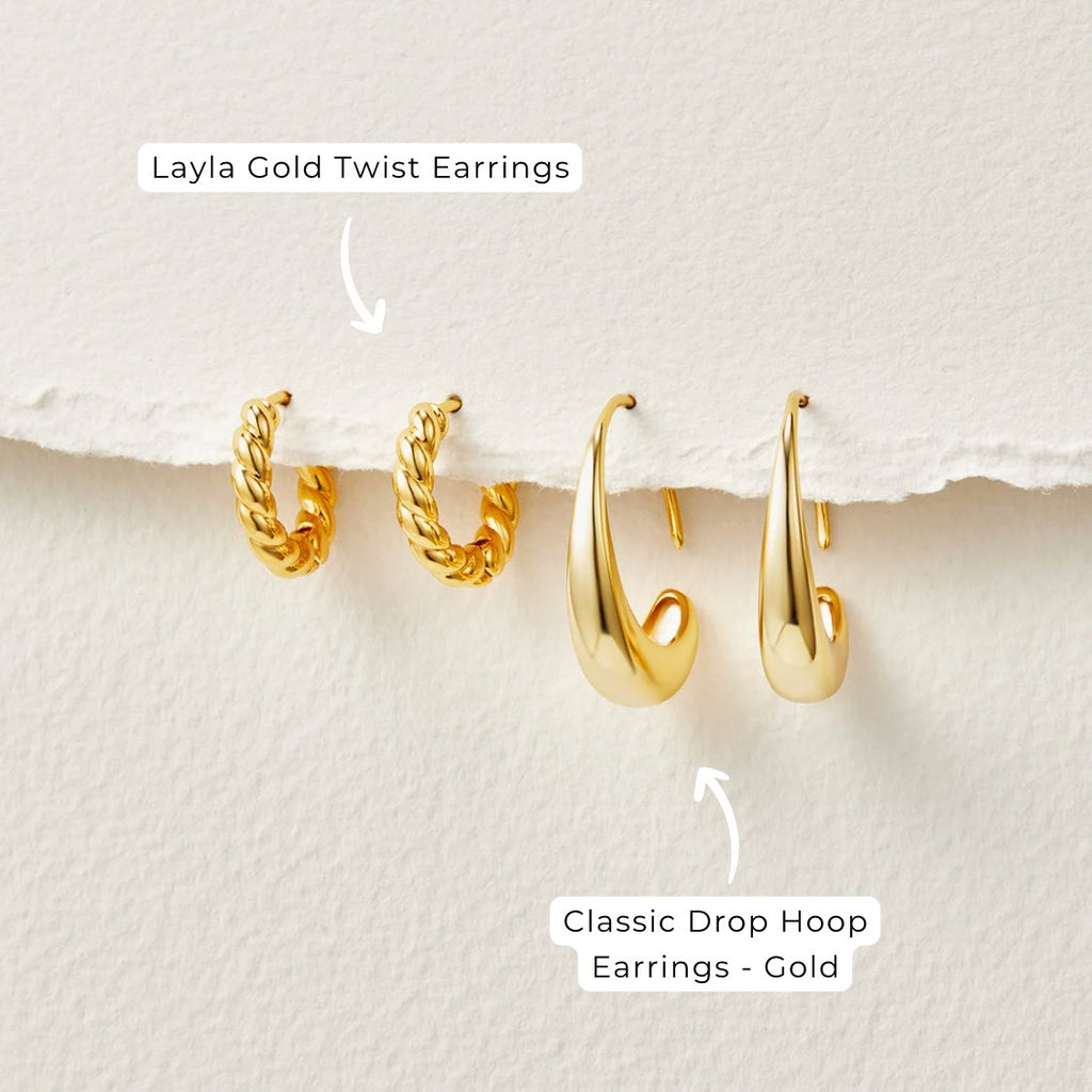 CAMILLE | DROP HOOP EARRINGS