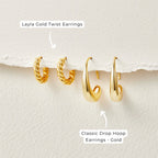 CAMILLE | DROP HOOP EARRINGS
