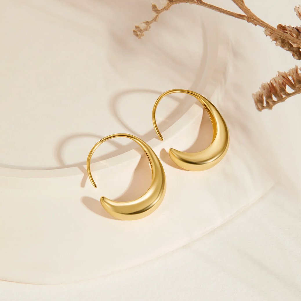 CAMILLE | DROP HOOP EARRINGS
