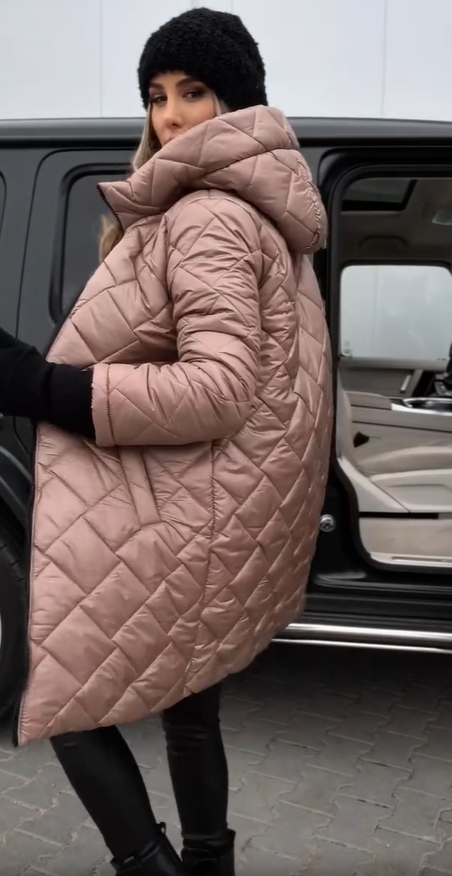 Bogna – Elegant Quilted Hooded Winter Parka