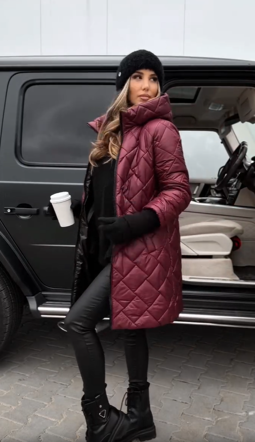 Bogna – Elegant Quilted Hooded Winter Parka