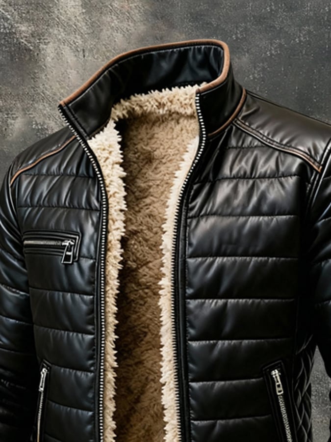 Brunon | Quilted Jacket with Sherpa Lining