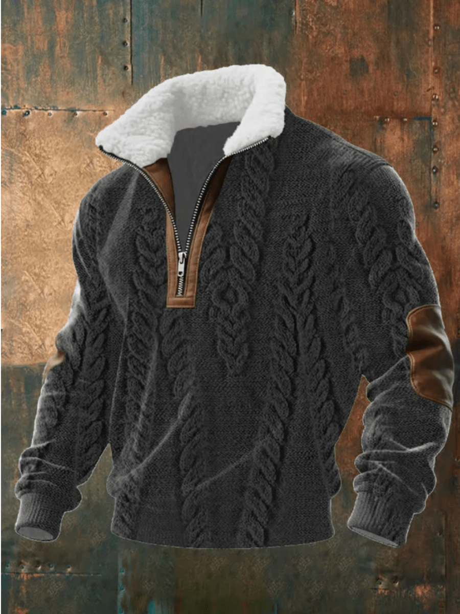 Marcus | Stylish Men’s Sweater with Fleece Collar