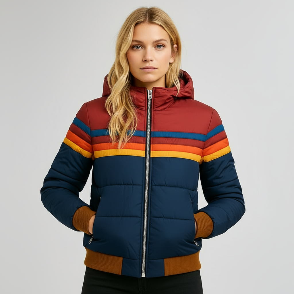 Noelle | Vibrant Colorblock Puffer Jacket