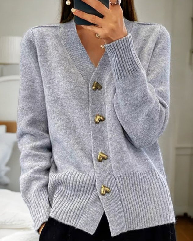 Adele | Elegant Cardigan with Heart-Shaped Buttons